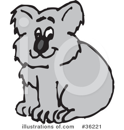 Royalty-Free (RF) Koala Clipart Illustration by Dennis Holmes Designs - Stock Sample #36221