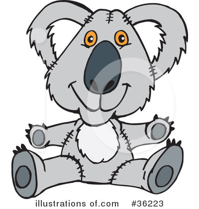 Royalty-Free (RF) Koala Clipart Illustration by Dennis Holmes Designs - Stock Sample #36223
