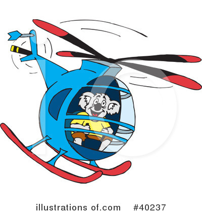 Helicopter Clipart #40237 by Dennis Holmes Designs