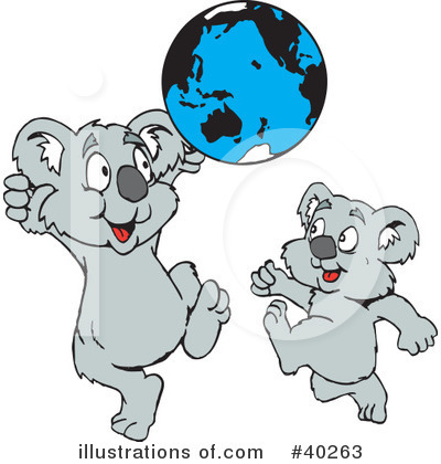 Royalty-Free (RF) Koala Clipart Illustration by Dennis Holmes Designs - Stock Sample #40263
