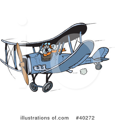 Airplane Clipart #40272 by Dennis Holmes Designs