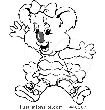 Royalty-Free (RF) Koala Clipart Illustration by Dennis Holmes Designs - Stock Sample #40307