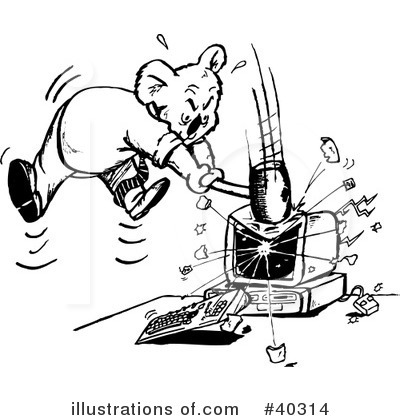 Royalty-Free (RF) Koala Clipart Illustration by Dennis Holmes Designs - Stock Sample #40314