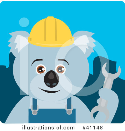 Royalty-Free (RF) Koala Clipart Illustration by Dennis Holmes Designs - Stock Sample #41148