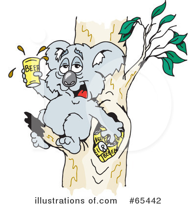 Royalty-Free (RF) Koala Clipart Illustration by Dennis Holmes Designs - Stock Sample #65442