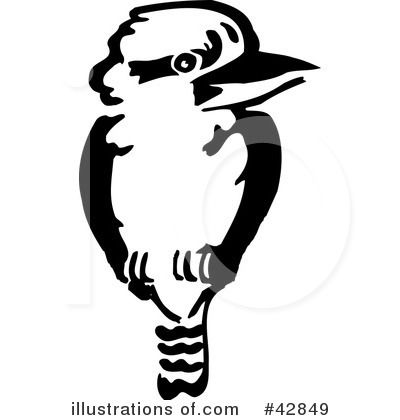 Royalty-Free (RF) Kookaburra Clipart Illustration by Dennis Holmes Designs - Stock Sample #42849