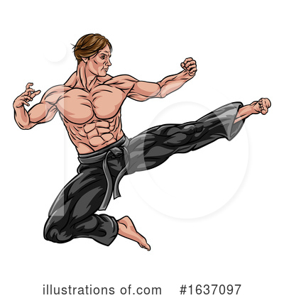 Karate Clipart #1637097 by AtStockIllustration