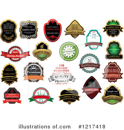 Royalty-Free (RF) Label Clipart Illustration by Vector Tradition SM - Stock Sample #1217418