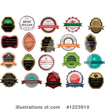 Royalty-Free (RF) Label Clipart Illustration by Vector Tradition SM - Stock Sample #1223910
