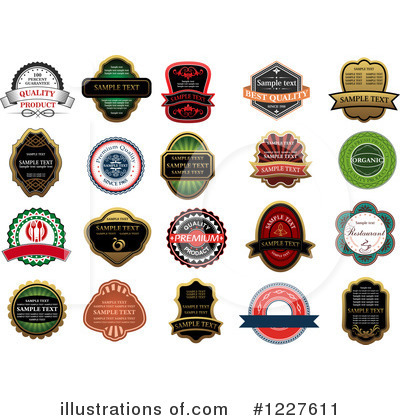 Royalty-Free (RF) Label Clipart Illustration by Vector Tradition SM - Stock Sample #1227611