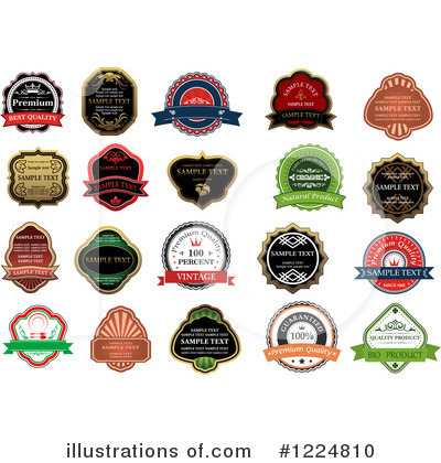Royalty-Free (RF) Labels Clipart Illustration by Vector Tradition SM - Stock Sample #1224810