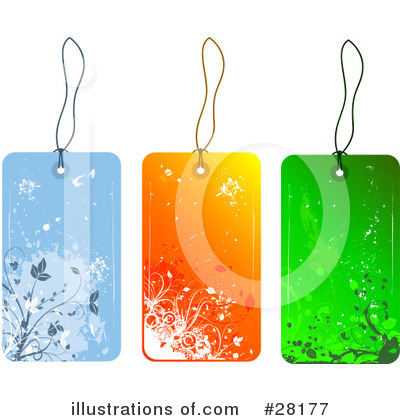 Royalty-Free (RF) Labels Clipart Illustration by KJ Pargeter - Stock Sample #28177