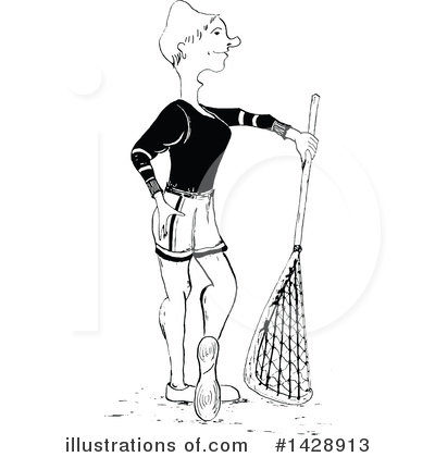 Royalty-Free (RF) Lacrosse Clipart Illustration by Prawny Vintage - Stock Sample #1428913
