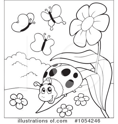 Royalty-Free (RF) Ladybug Clipart Illustration by visekart - Stock Sample #1054246