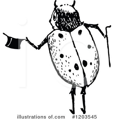 Royalty-Free (RF) Ladybug Clipart Illustration by Prawny Vintage - Stock Sample #1203545