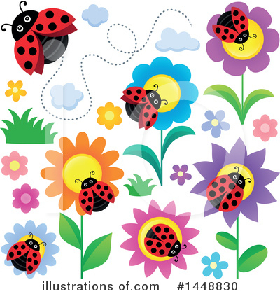 Royalty-Free (RF) Ladybug Clipart Illustration by visekart - Stock Sample #1448830
