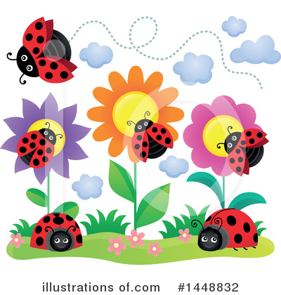 Royalty-Free (RF) Ladybug Clipart Illustration by visekart - Stock Sample #1448832