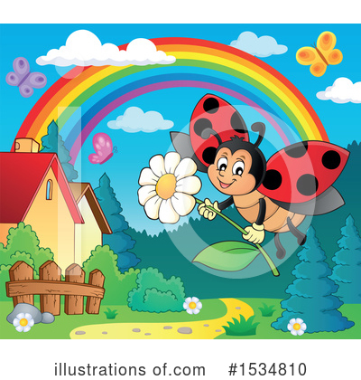 Royalty-Free (RF) Ladybug Clipart Illustration by visekart - Stock Sample #1534810