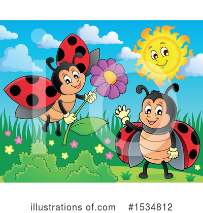 Royalty-Free (RF) Ladybug Clipart Illustration by visekart - Stock Sample #1534812