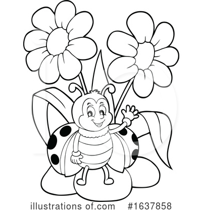 Royalty-Free (RF) Ladybug Clipart Illustration by visekart - Stock Sample #1637858