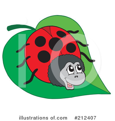 Royalty-Free (RF) Ladybug Clipart Illustration by visekart - Stock Sample #212407