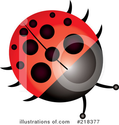 Royalty-Free (RF) Ladybug Clipart Illustration by Pams Clipart - Stock Sample #218377