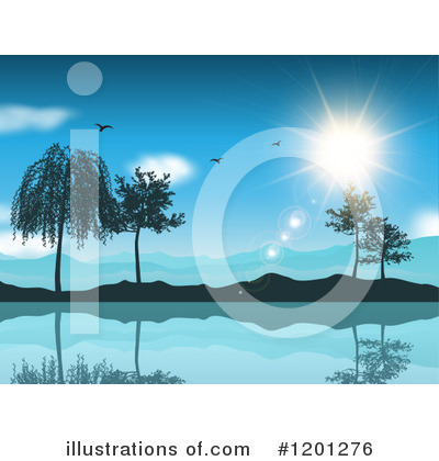 Royalty-Free (RF) Lake Clipart Illustration by KJ Pargeter - Stock Sample #1201276