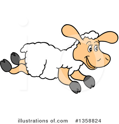 Royalty-Free (RF) Lamb Clipart Illustration by LaffToon - Stock Sample #1358824