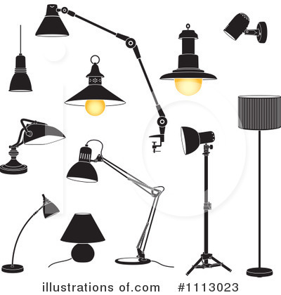 Desk Lamp Clipart #1113023 by Frisko