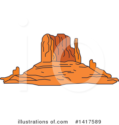 Rock Formations Clipart #1417589 by Vector Tradition SM