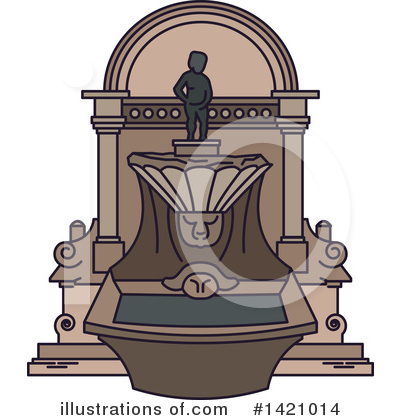Water Fountain Clipart #1421014 by Vector Tradition SM