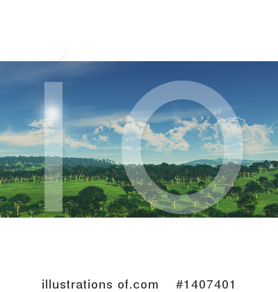 Royalty-Free (RF) Landscape Clipart Illustration by KJ Pargeter - Stock Sample #1407401