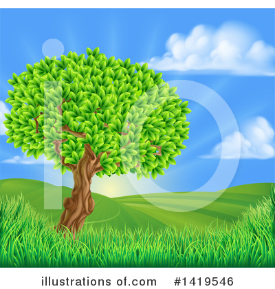 Royalty-Free (RF) Landscape Clipart Illustration by AtStockIllustration - Stock Sample #1419546