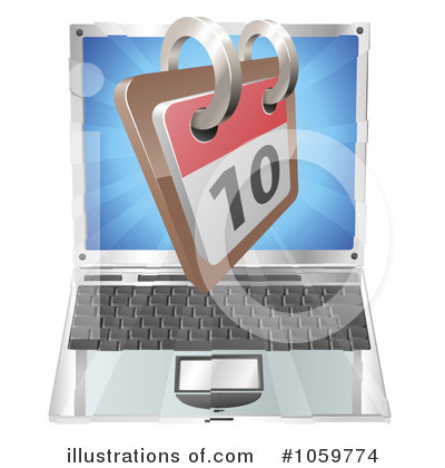 Royalty-Free (RF) Laptop Clipart Illustration by AtStockIllustration - Stock Sample #1059774