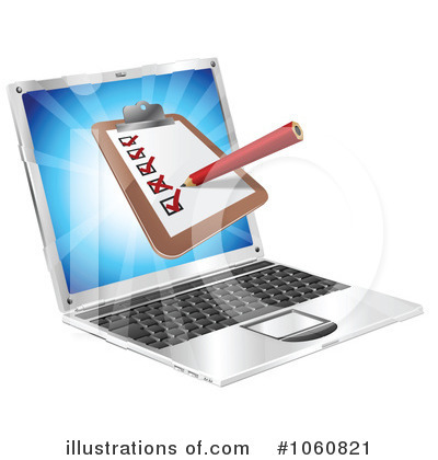 Royalty-Free (RF) Laptop Clipart Illustration by AtStockIllustration - Stock Sample #1060821