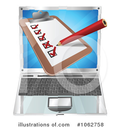 Royalty-Free (RF) Laptop Clipart Illustration by AtStockIllustration - Stock Sample #1062758