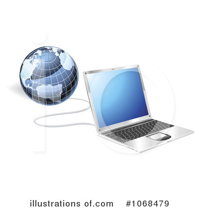 Royalty-Free (RF) Laptop Clipart Illustration by AtStockIllustration - Stock Sample #1068479