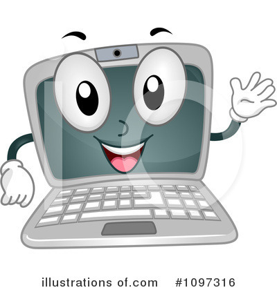 Royalty-Free (RF) Laptop Clipart Illustration by BNP Design Studio - Stock Sample #1097316