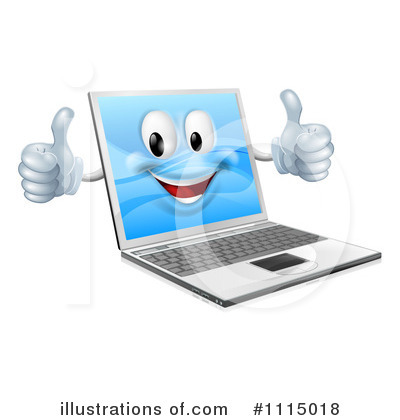 Royalty-Free (RF) Laptop Clipart Illustration by AtStockIllustration - Stock Sample #1115018