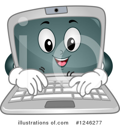 Royalty-Free (RF) Laptop Clipart Illustration by BNP Design Studio - Stock Sample #1246277