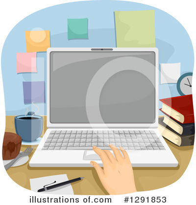Royalty-Free (RF) Laptop Clipart Illustration by BNP Design Studio - Stock Sample #1291853