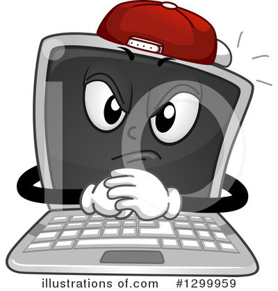 Royalty-Free (RF) Laptop Clipart Illustration by BNP Design Studio - Stock Sample #1299959