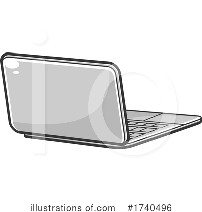 Royalty-Free (RF) Laptop Clipart Illustration by Hit Toon - Stock Sample #1740496