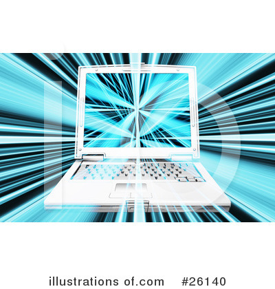Royalty-Free (RF) Laptop Clipart Illustration by KJ Pargeter - Stock Sample #26140