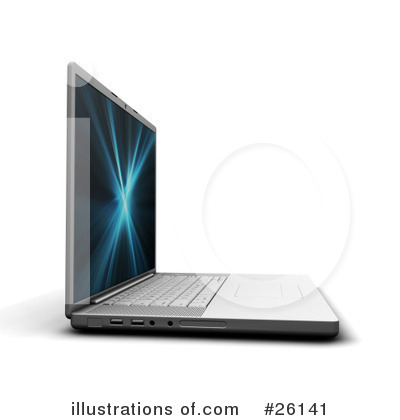 Royalty-Free (RF) Laptop Clipart Illustration by KJ Pargeter - Stock Sample #26141