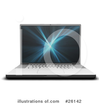 Royalty-Free (RF) Laptop Clipart Illustration by KJ Pargeter - Stock Sample #26142