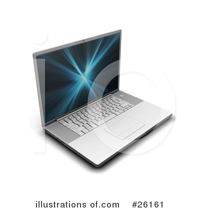 Royalty-Free (RF) Laptop Clipart Illustration by KJ Pargeter - Stock Sample #26161