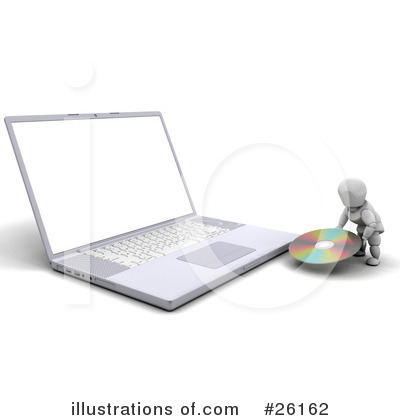 Royalty-Free (RF) Laptop Clipart Illustration by KJ Pargeter - Stock Sample #26162