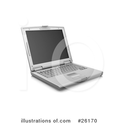 Royalty-Free (RF) Laptop Clipart Illustration by KJ Pargeter - Stock Sample #26170