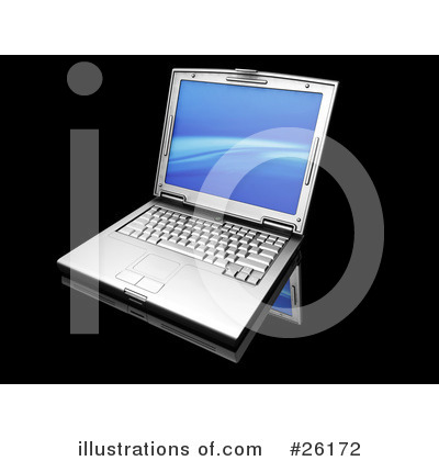 Royalty-Free (RF) Laptop Clipart Illustration by KJ Pargeter - Stock Sample #26172